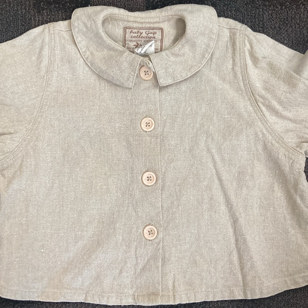VNTG Baby Swing Jacket Baby Gap Collection Linen Cotton Blend L/XL 12-24 months